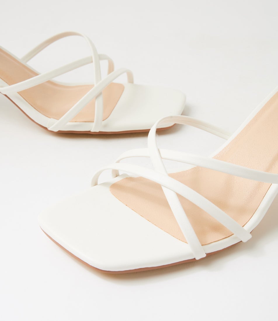 Nelly Chalk White Sandals