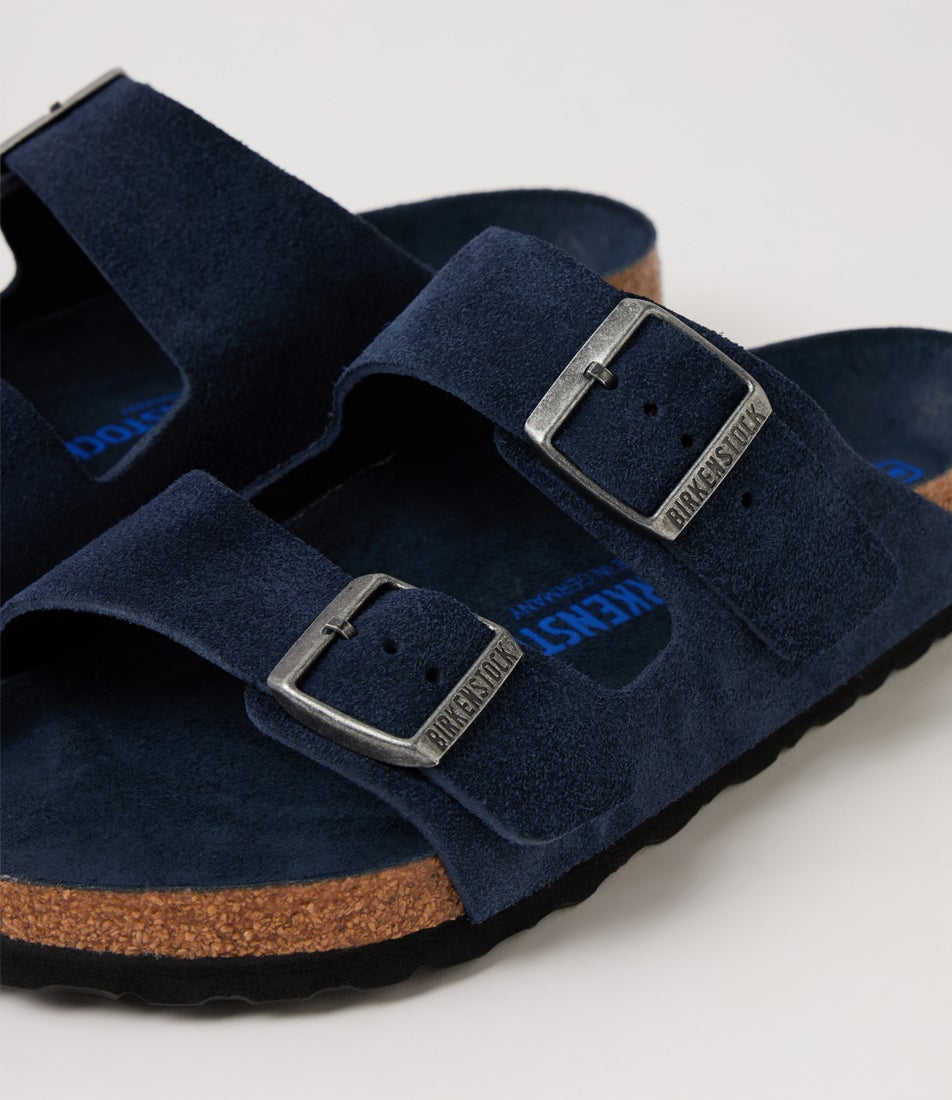 Arizona Soft Footbed New Navy Suede Slides
