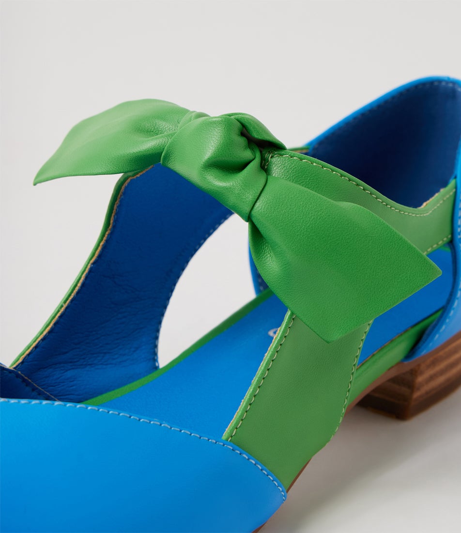 Estella Blue Green Flat Shoes