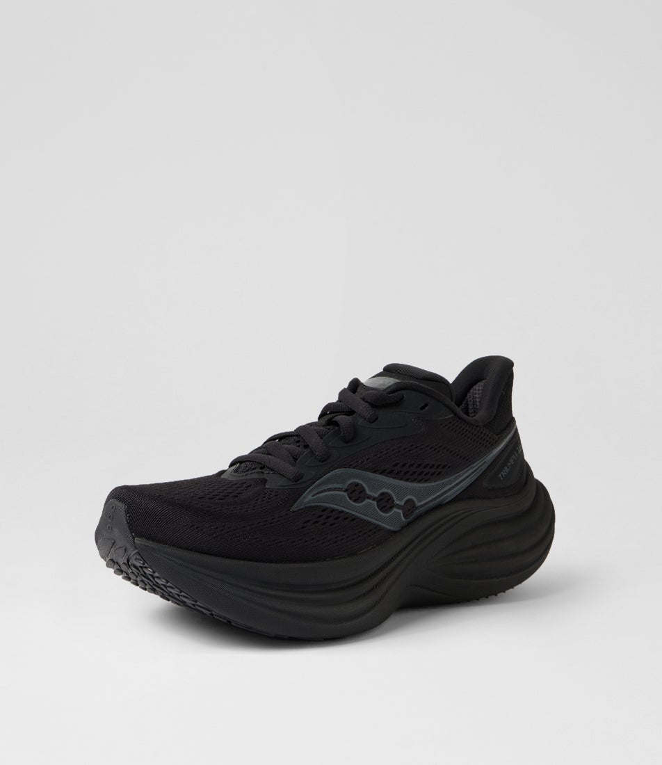 W Triumph 24 Triple Black Mesh Lace Ups