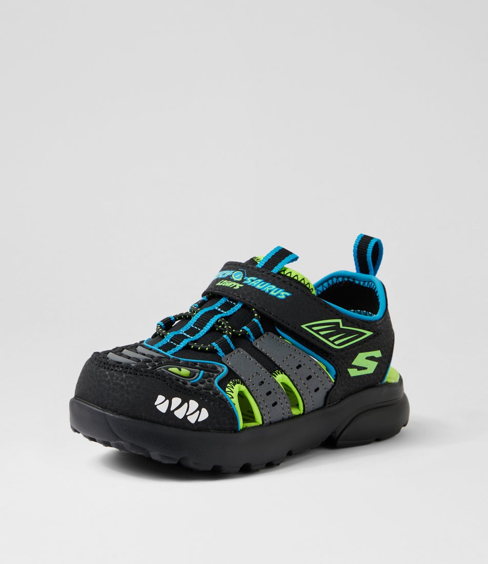 Razor Splash Raptor Toddler Black Lime Mesh Sandals