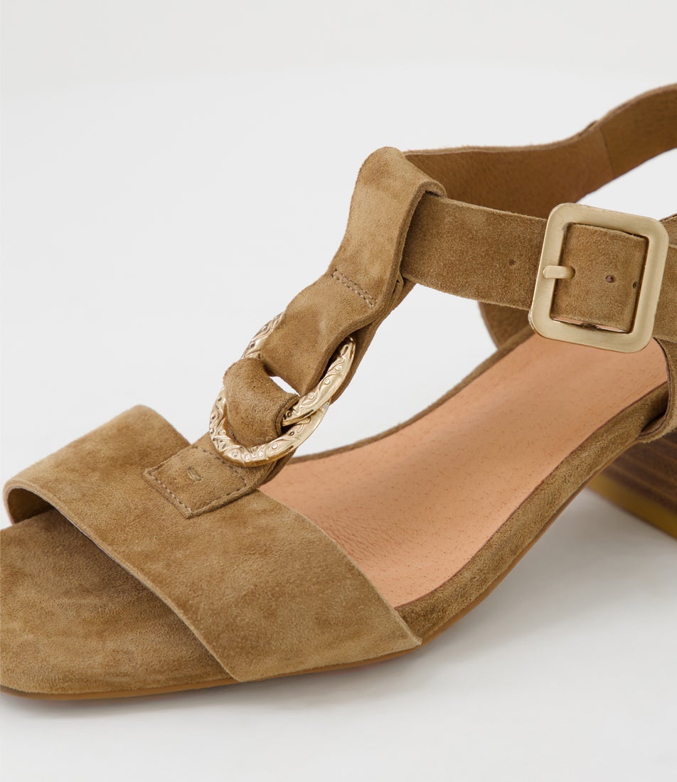 Fulvia Light Choc Suede Sandals