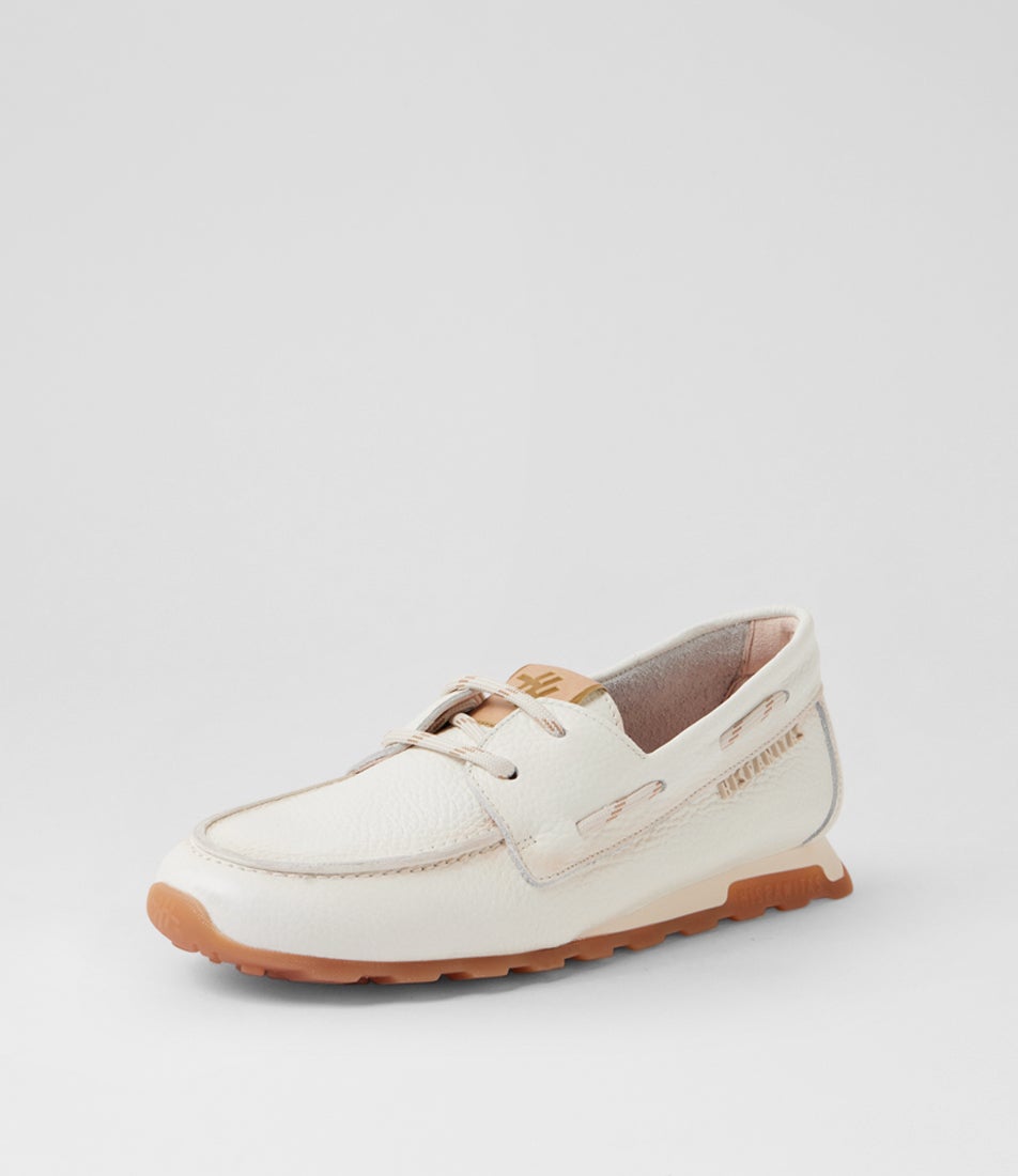 Zinnia 03 Panna Leather Lace Up Flats