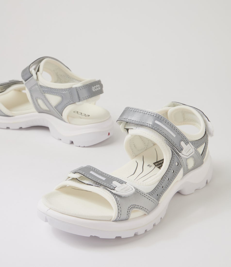 Offroad W Silver Reflective White Fabric Sandals