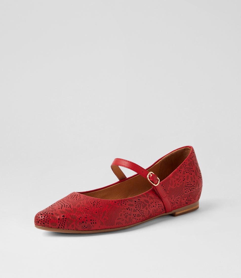 Saffie New Red Leather Mary Janes Saffie New Red Leather Mary Janes