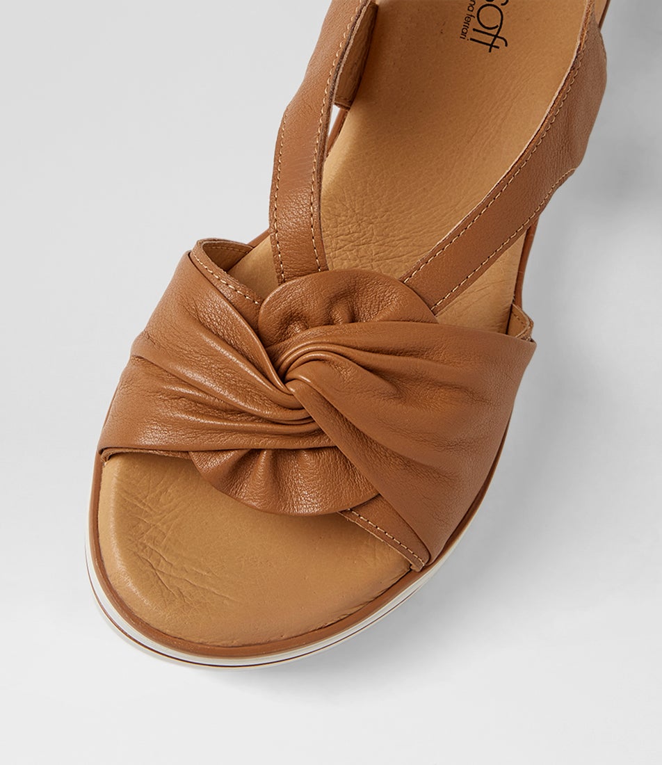 Alexin Dark Tan Leather Sandals