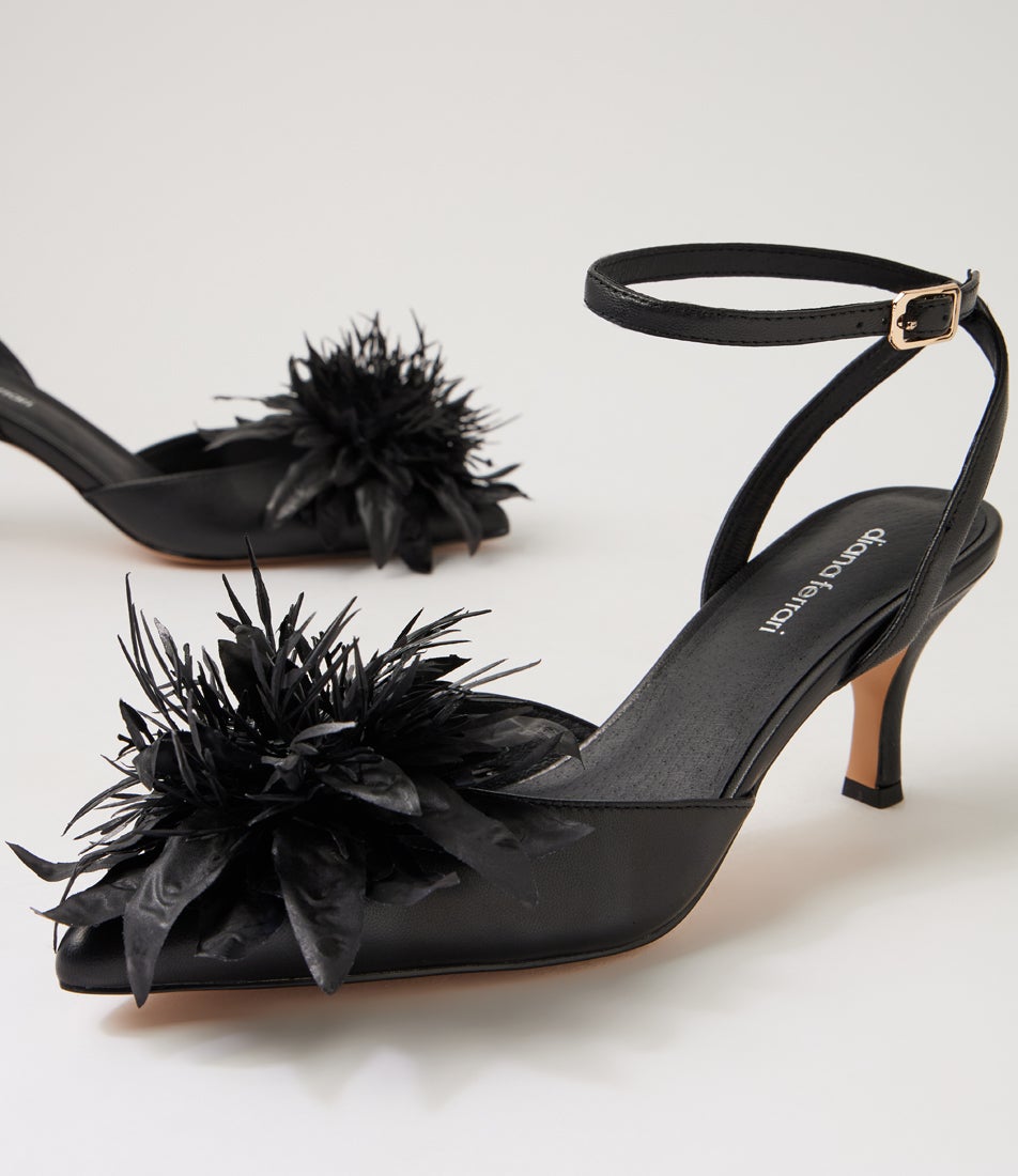 Tattel Black Leather Heels Tattel Black Leather Heels