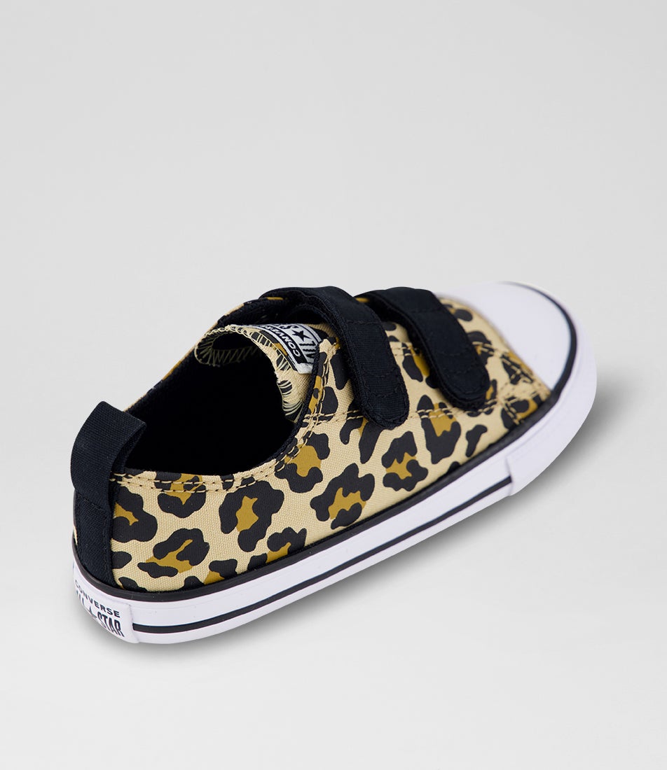 Ctas Low Toddler Hay Day Black Honey Stick Canvas Sneakers