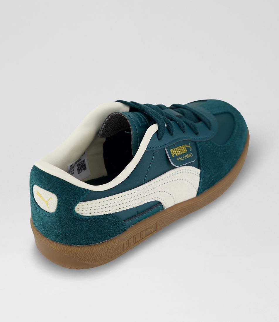 Palermo Junior Dark Green Alpine Snow Suede Sneakers