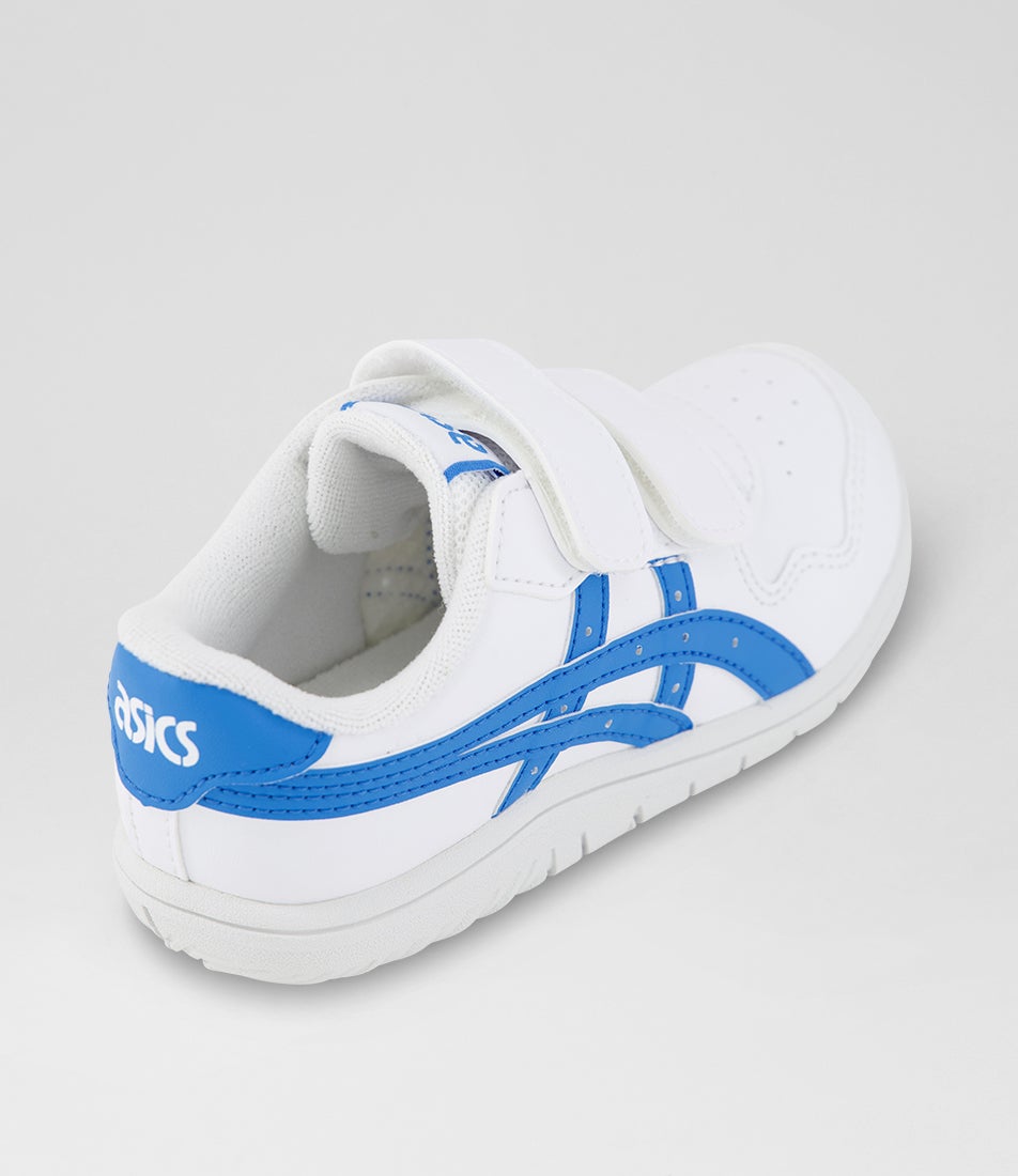 Japan S Toddler White Azul Blue Leather Court Sneakers