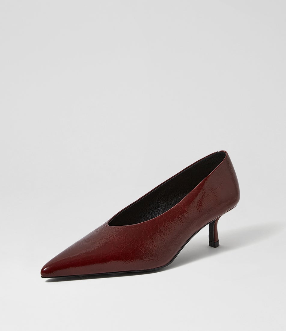 Dais Bordeaux Leather Pump Heels