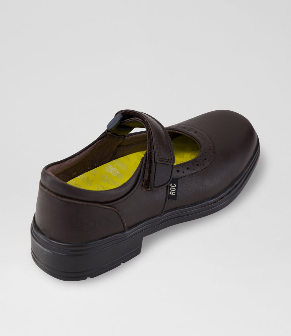 Lauren Junior Brown Leather Mary Jane School Shoes