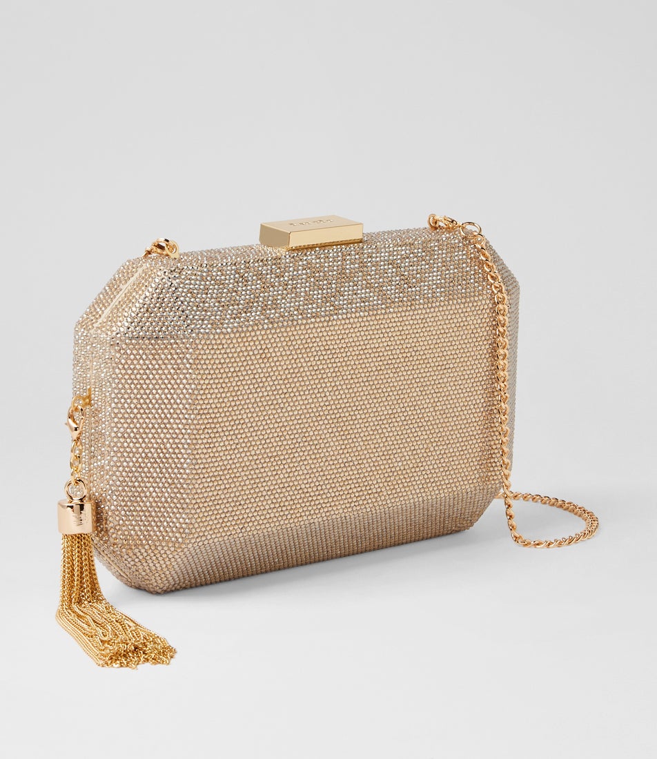 Gia Crystal Champagne Clutch