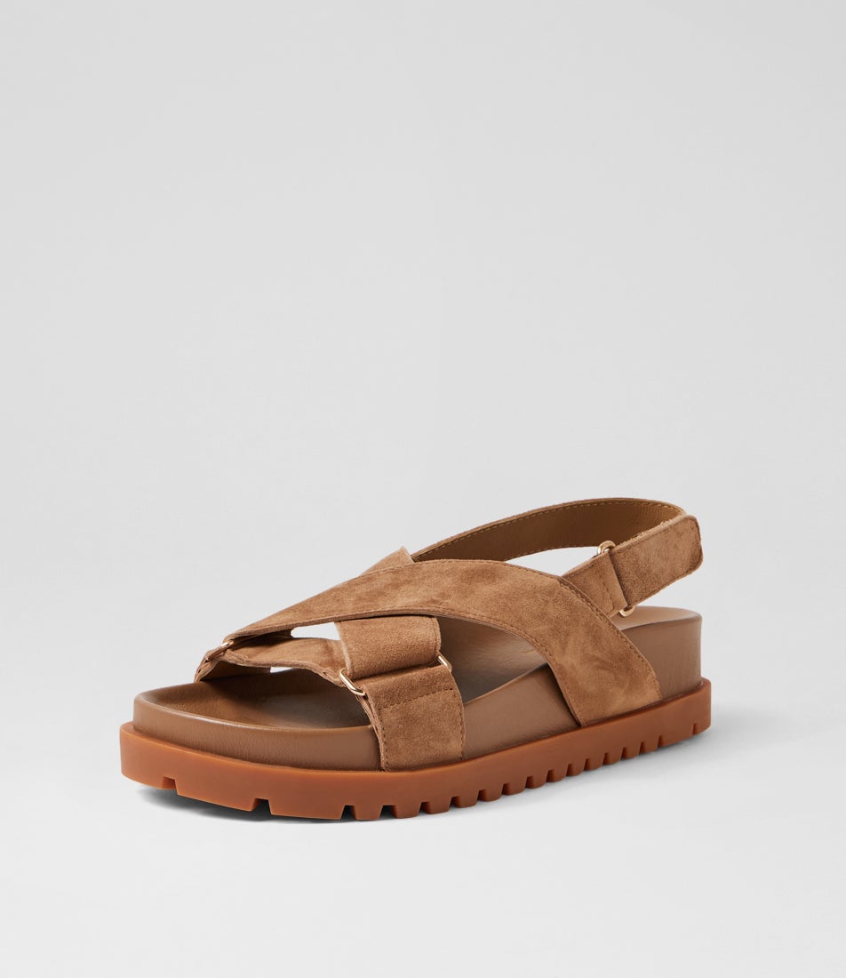 Ubari Light Choc Tan Suede Sandals