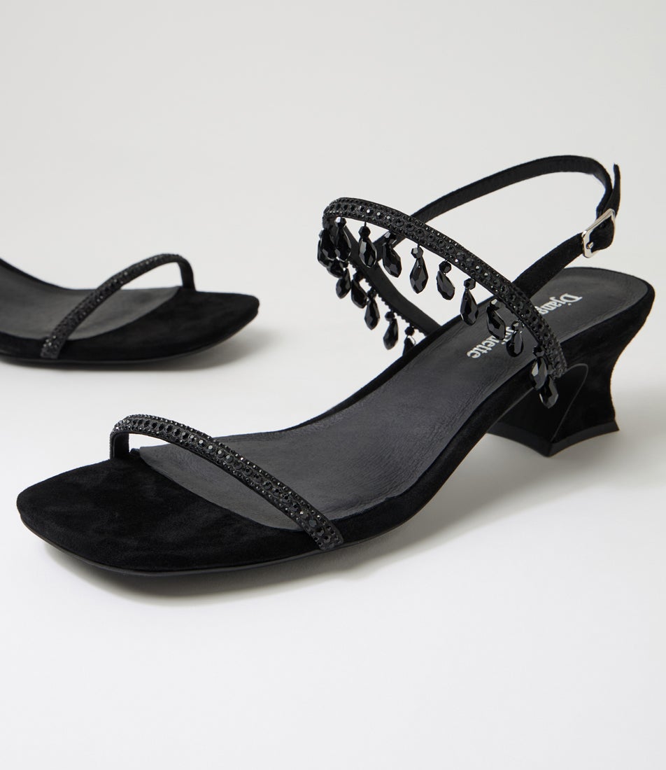 Wabi Black Suede Mix Sandals