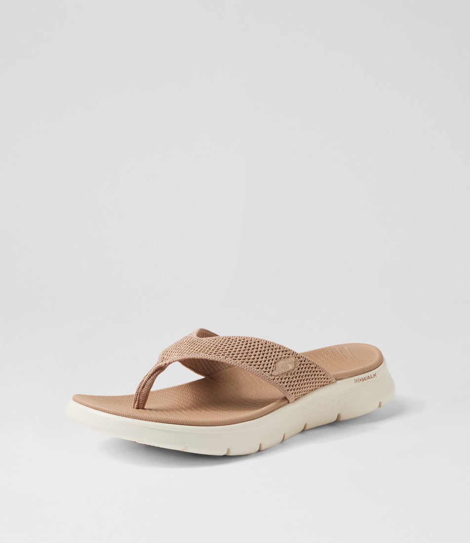 Go Walk Flex Sandal Andrea Tan Fabric Slides