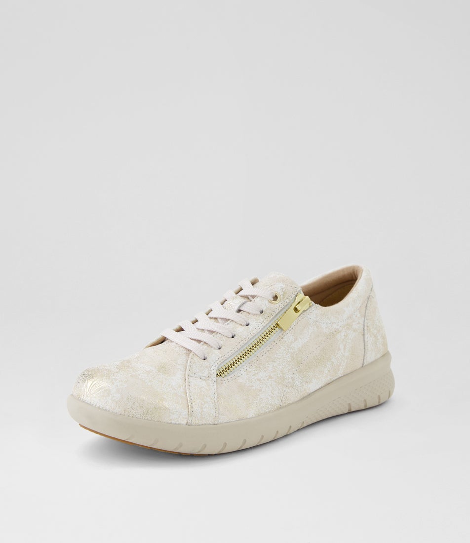 Solar Xf Ivory Fireworks Leather Sneakers