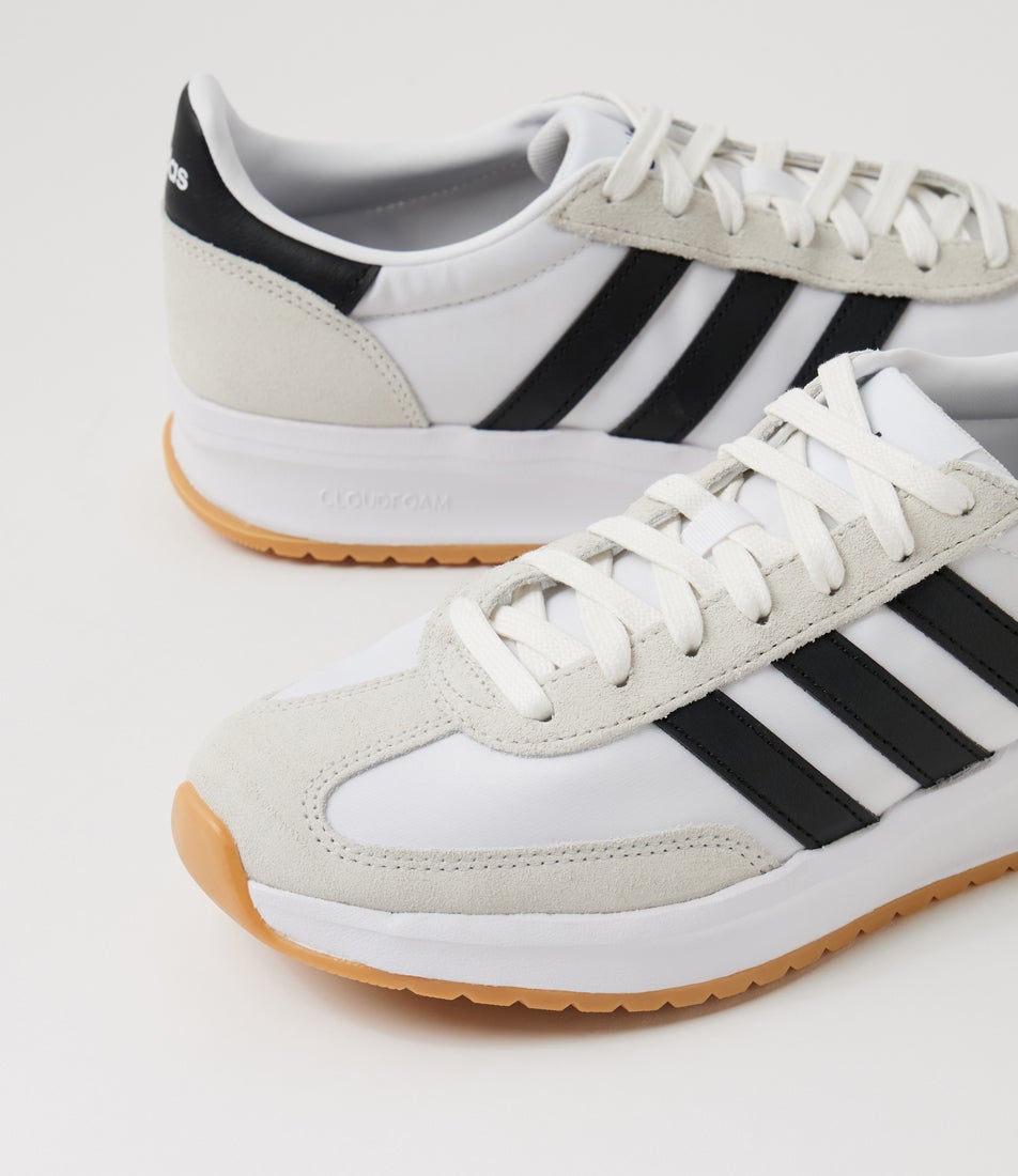 Run 70s 2 M White Black Grey Fabric Sneakers