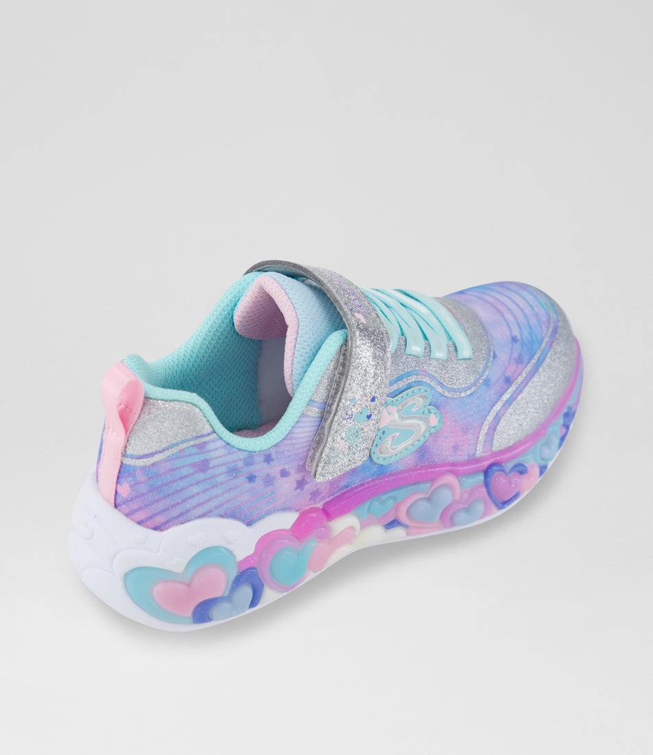 Eternal Heart Lights Junior Silver Multi Sneakers