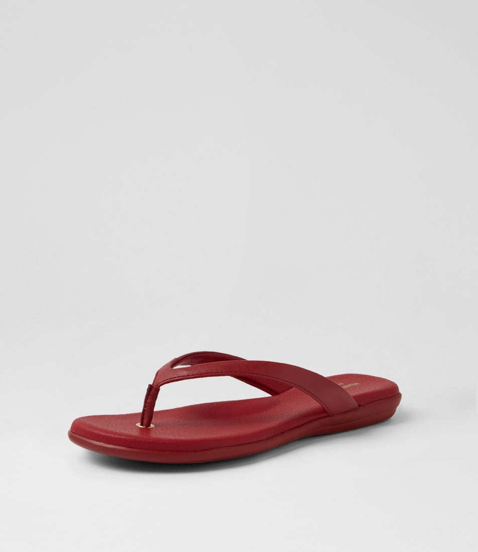 Kora Red Leather Thongs