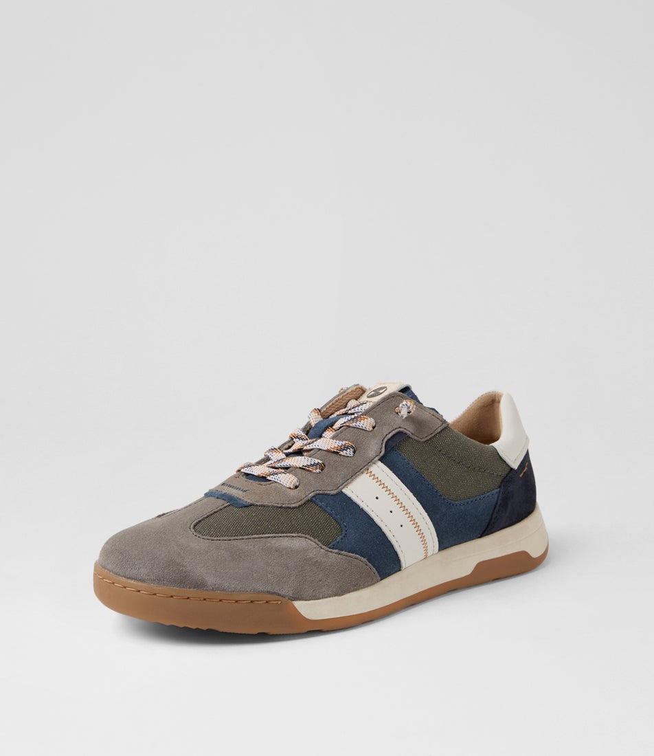 Blake 02 Blue Multi Suede Sneakers