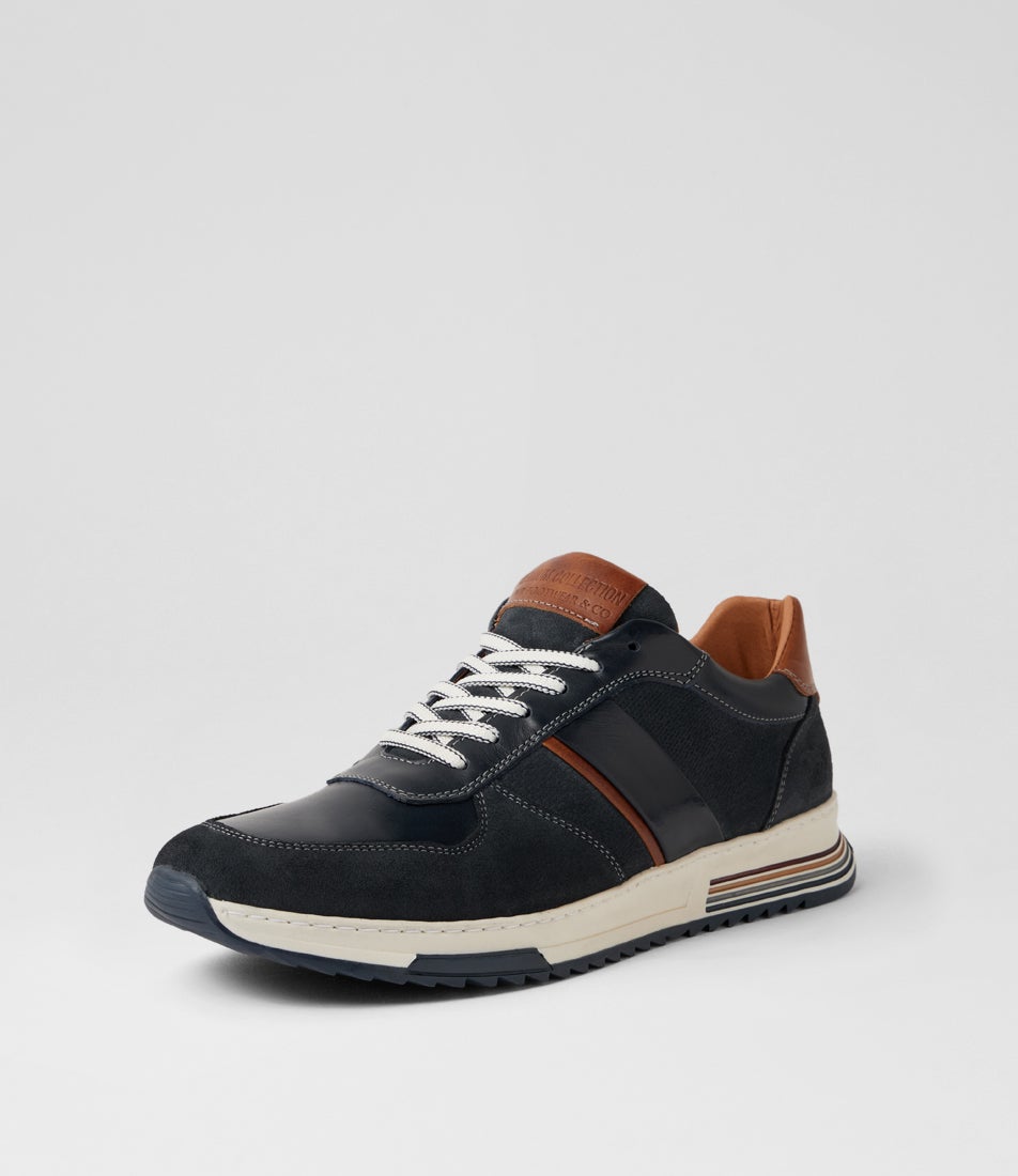 Falls Blue Leather Sneakers