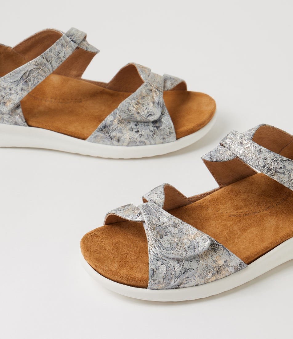 Bazra Xw Silver Fireworks Leather Sandals