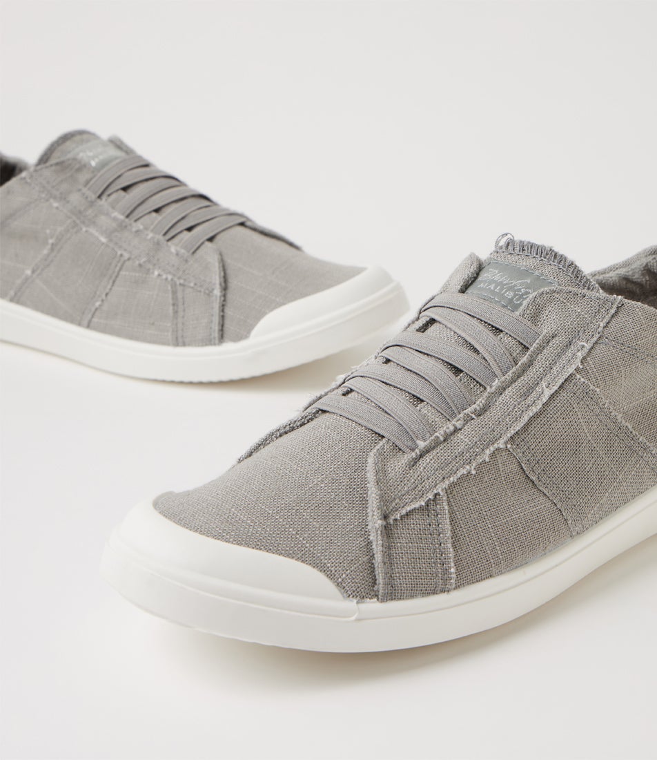 Vex Fog Grey Washed Linen Sneakers