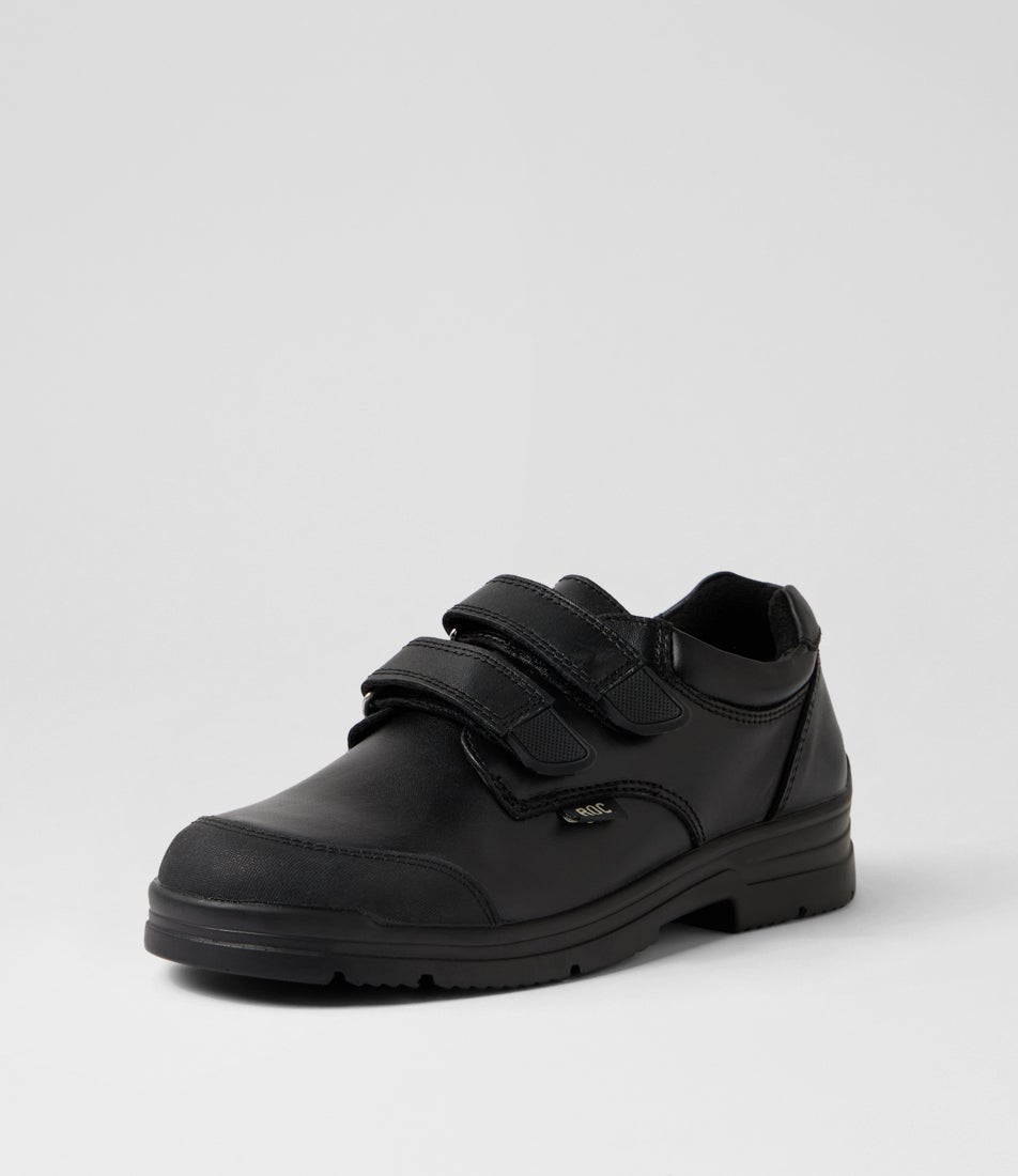 Rapp Youth Black Leather School Shoes
