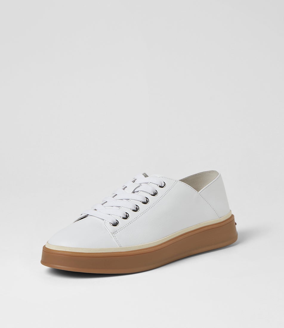 Pianna White Leather Sneakers