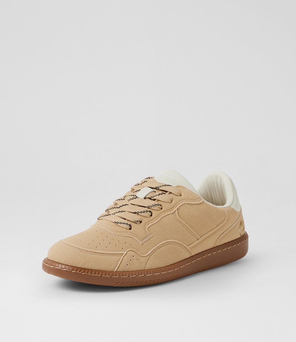 Shrunel Latte Microsuede Sneakers