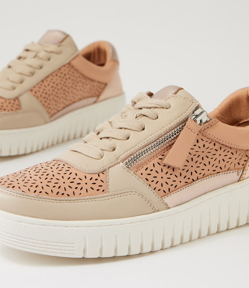 Hazlie Dark Nude Metallic Multi Sneakers