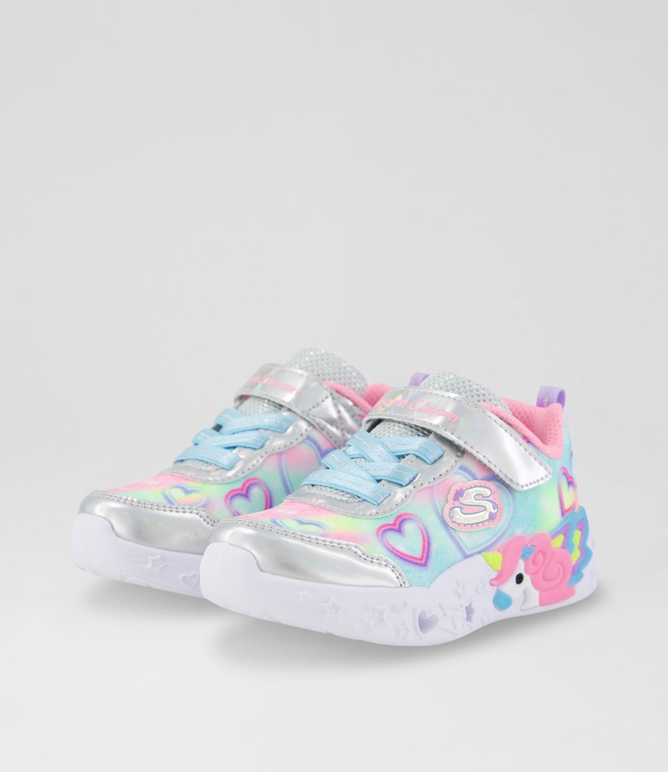 Unicorn Charmer Lil S Toddler Silver Multi Fabric Sneakers