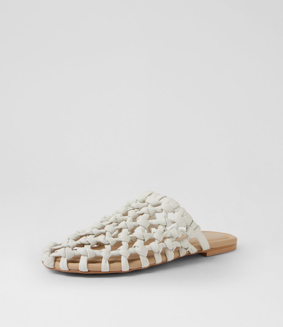 Ann Aya Slide Off White Leather Slides