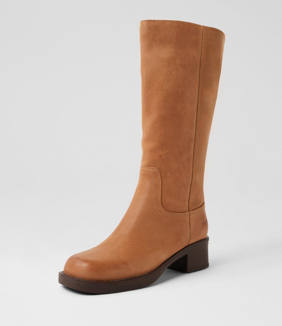 Ridge Tan Leather Knee High Boots Ridge Tan Leather Knee High Boots