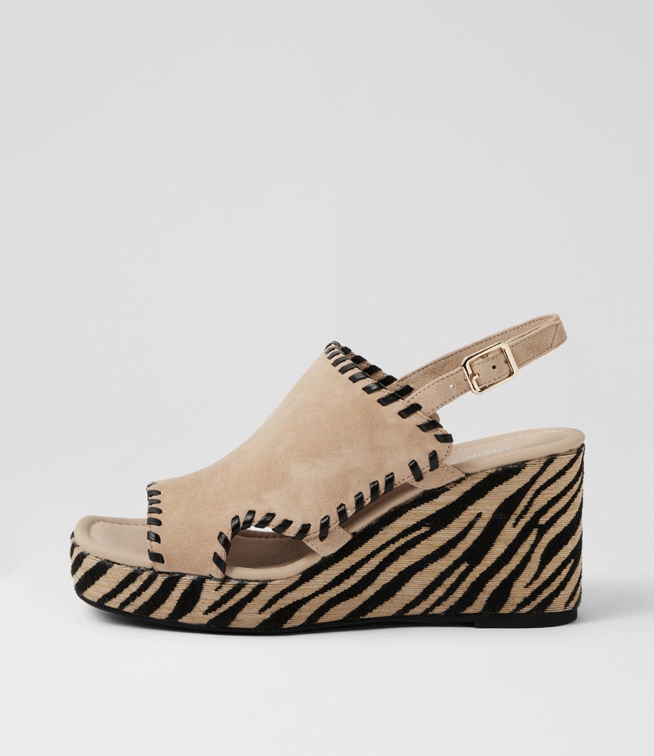 Conee Sandy Zebra Multi Slingbacks