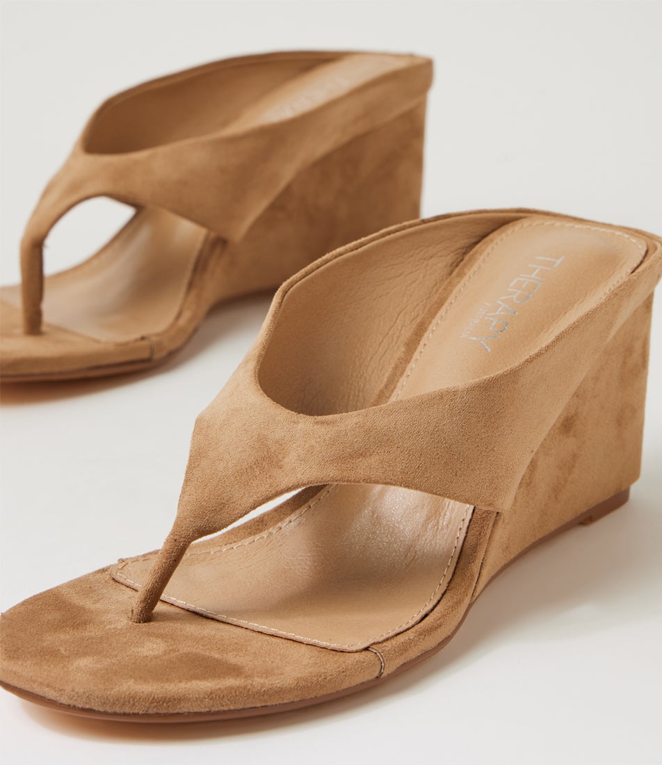Sera Wheat Microsuede Sandals