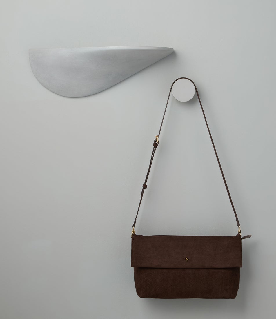 Heartbreaker Choc Microsuede Handbag