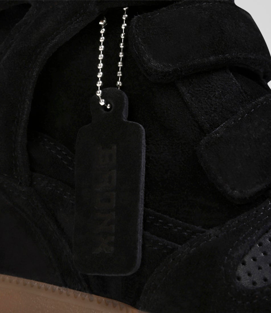 Jae Black Gum Leather Heels