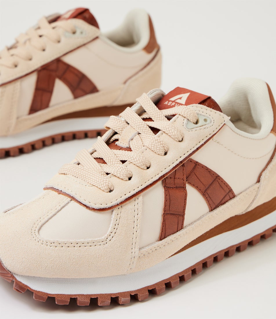 Gate Sable Brown Lava Suede Nylon Sneakers