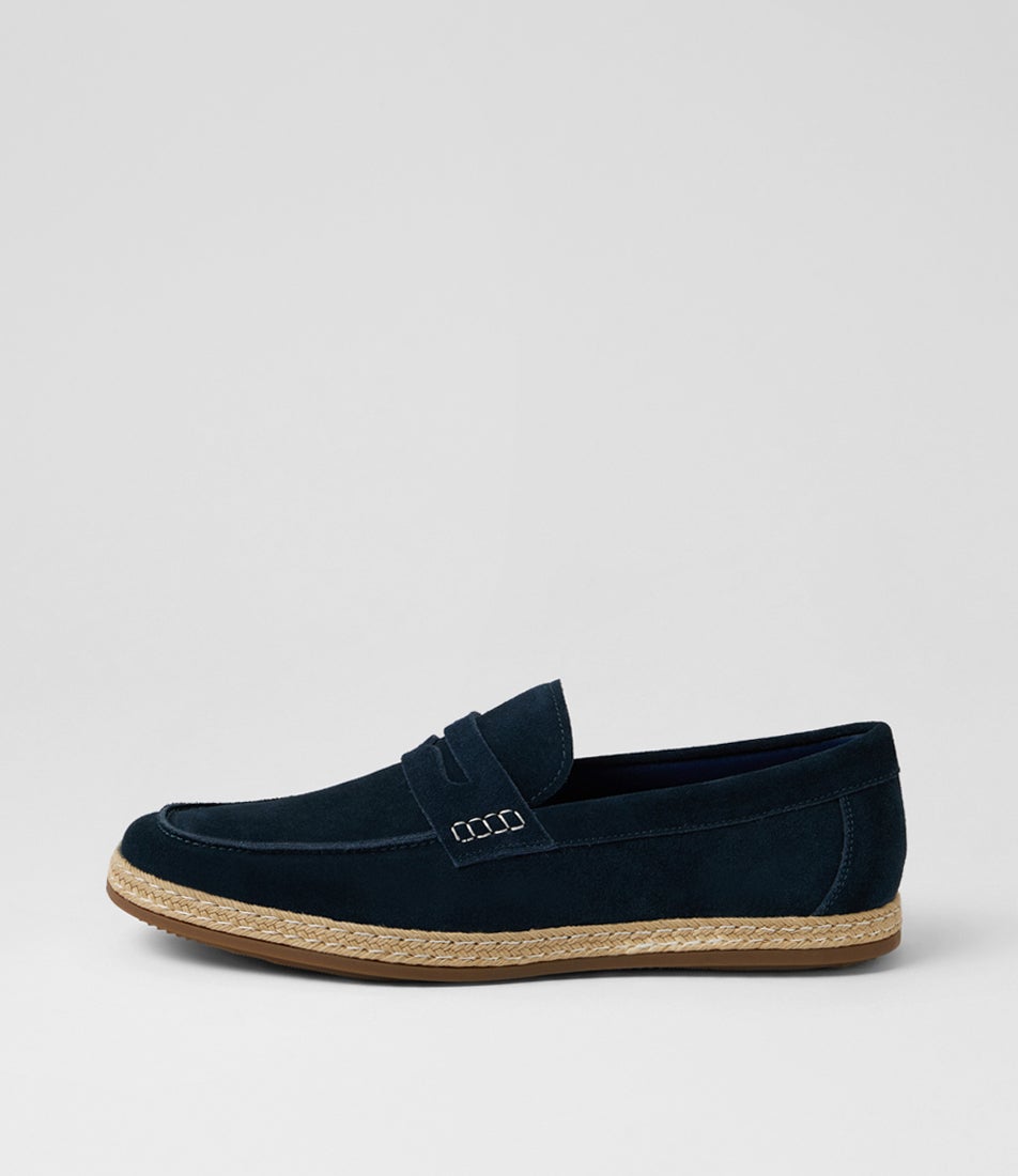 Capture Navy Suede Loafers