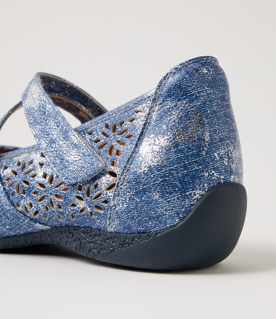 Xoddie W Denim Lizard Leather Mary Janes