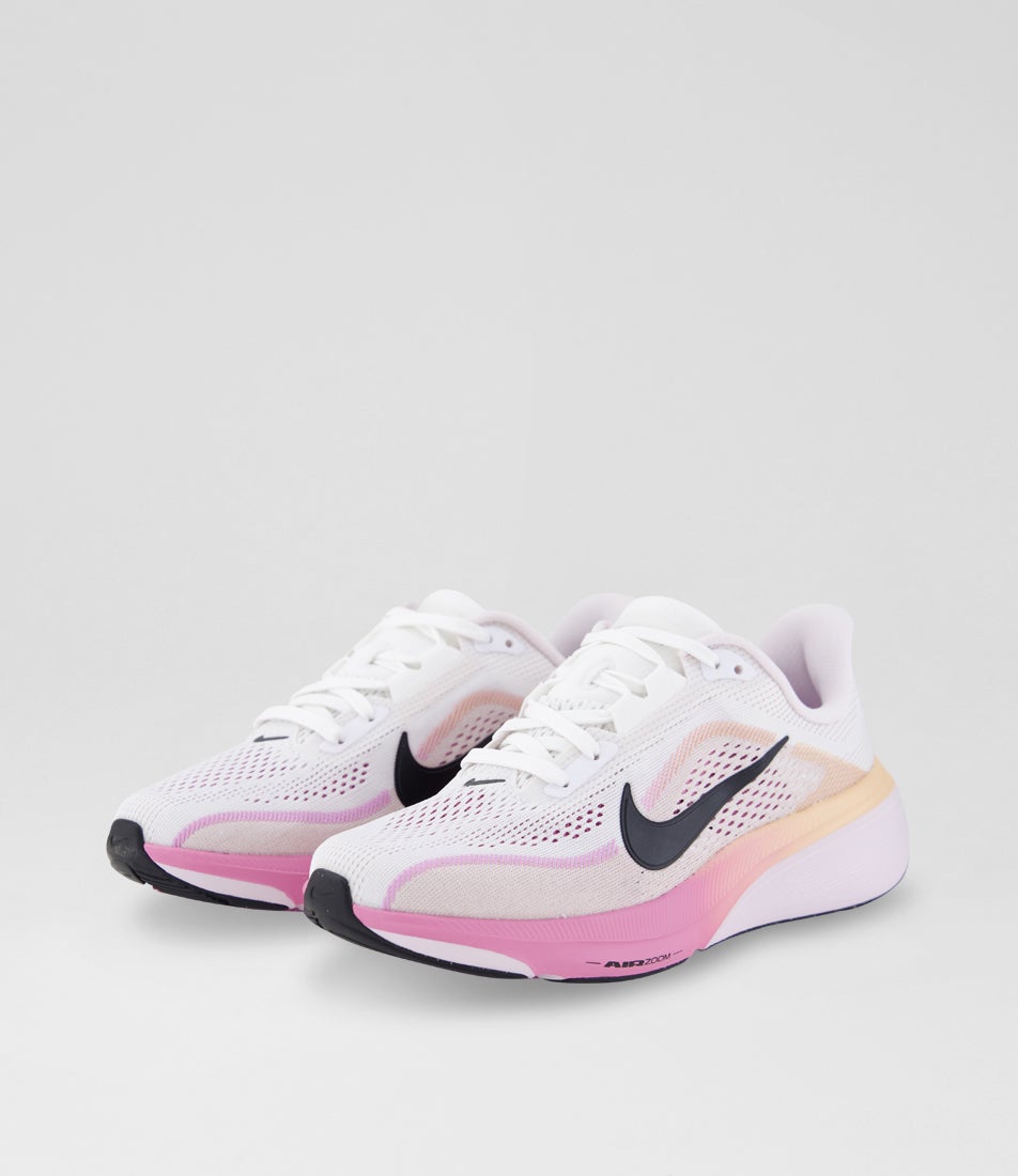 Air Zoom Pegasus 42 Youth White Black Lilac Sunset Haze Mesh Sneakers