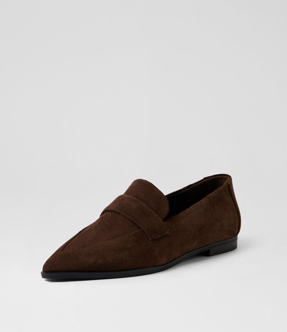 France Chocolate Suede Loafers