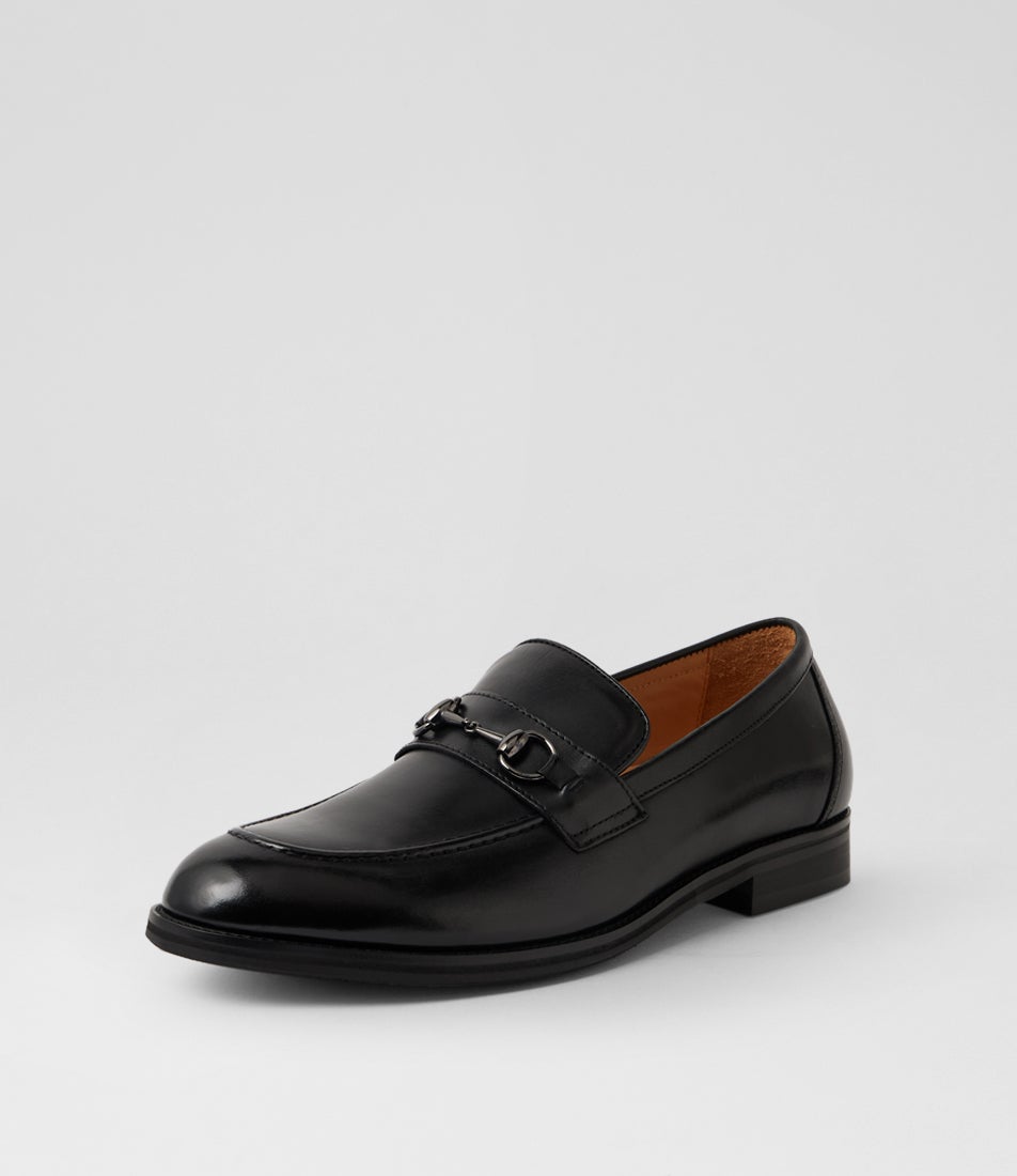 Omit Black Leather Loafers