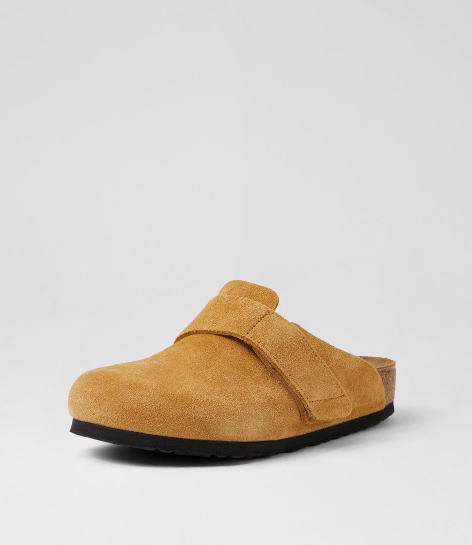 Loma Cork Brown Suede Slides