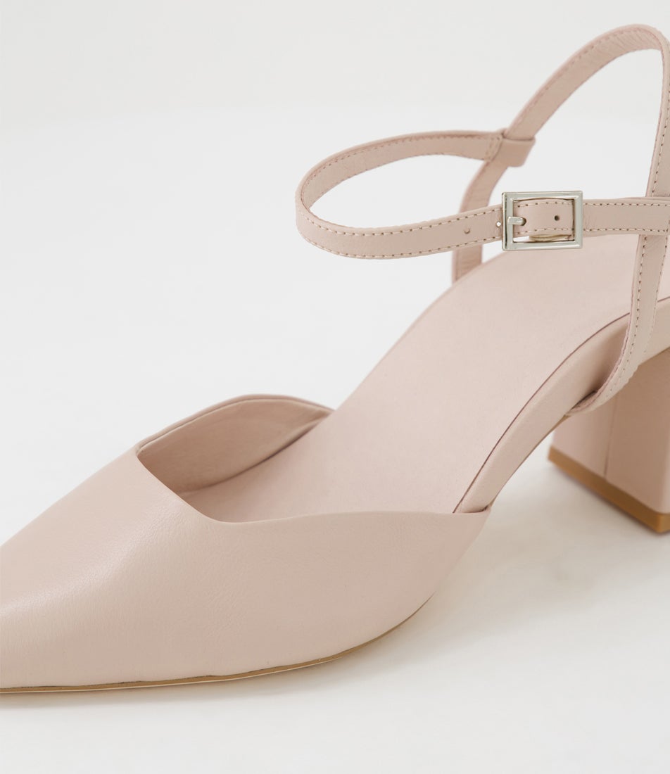 Wellas Nude Leather Heels