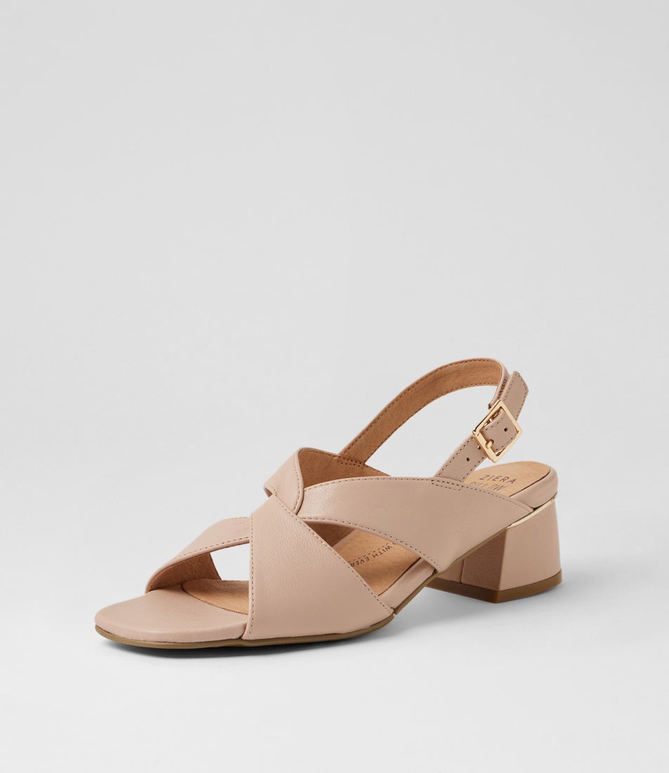 Carlen W New Nude Leather Sandals