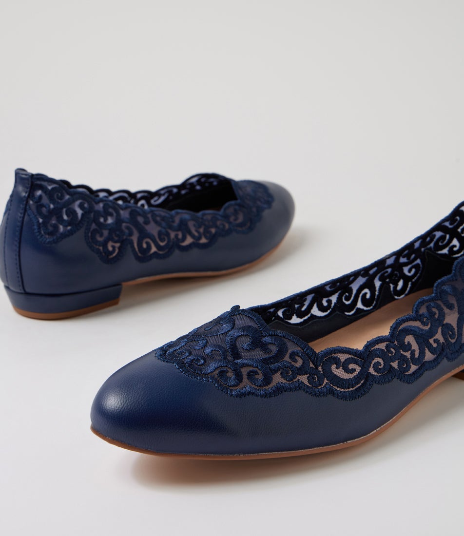 Audin Navy Mix Ballet Flats