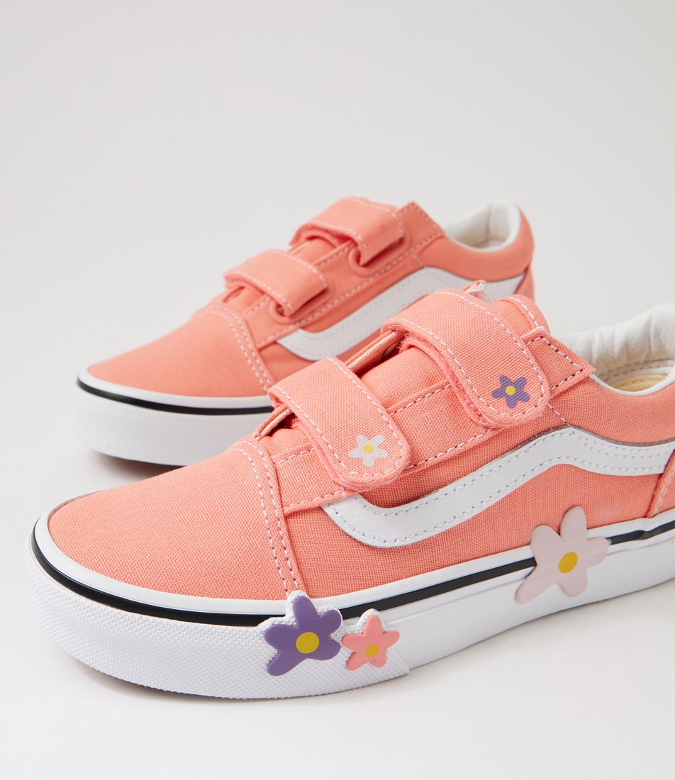 Old Skool Junior Sunset Blush Pink Canvas Sneakers